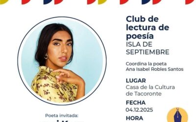 Club de Poesía Isla de Septiembre coordinador por Ana Robles